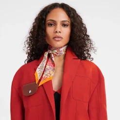 Sale Longchamp Bandeau Collier De Fleurs Orange