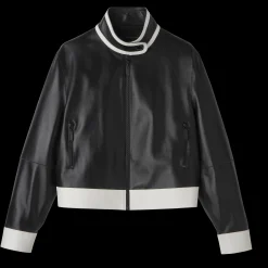 Hot Longchamp Blouson En Cuir Noir