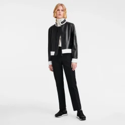 Hot Longchamp Blouson En Cuir Noir