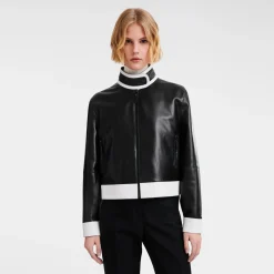 Hot Longchamp Blouson En Cuir Noir