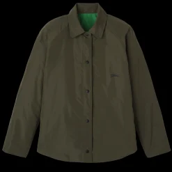 Discount Longchamp Blouson Ouatiné Kaki/Vert