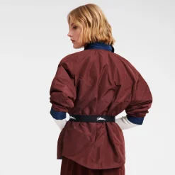 Hot Longchamp Blouson Ouatiné Marine/Bordeaux