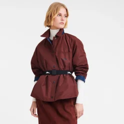 Hot Longchamp Blouson Ouatiné Marine/Bordeaux