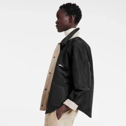 Hot Longchamp Blouson Ouatiné Noir/Acajou