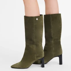 Online Longchamp Bottes à Talon Allure Kaki