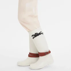 Hot Longchamp Bottes Plates Cheval Ivoire