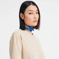 Discount Longchamp Carré De Soie 50 Forêt Bleu Vif