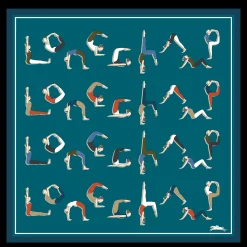 Discount Longchamp Carré De Soie 50 Yoga Paon