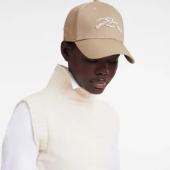 New Longchamp Casquette Brodée Beige