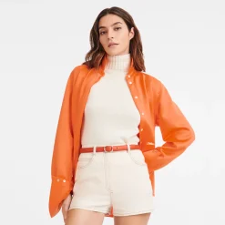 Online Longchamp Ceinture Femme Le Foulonné Paprika