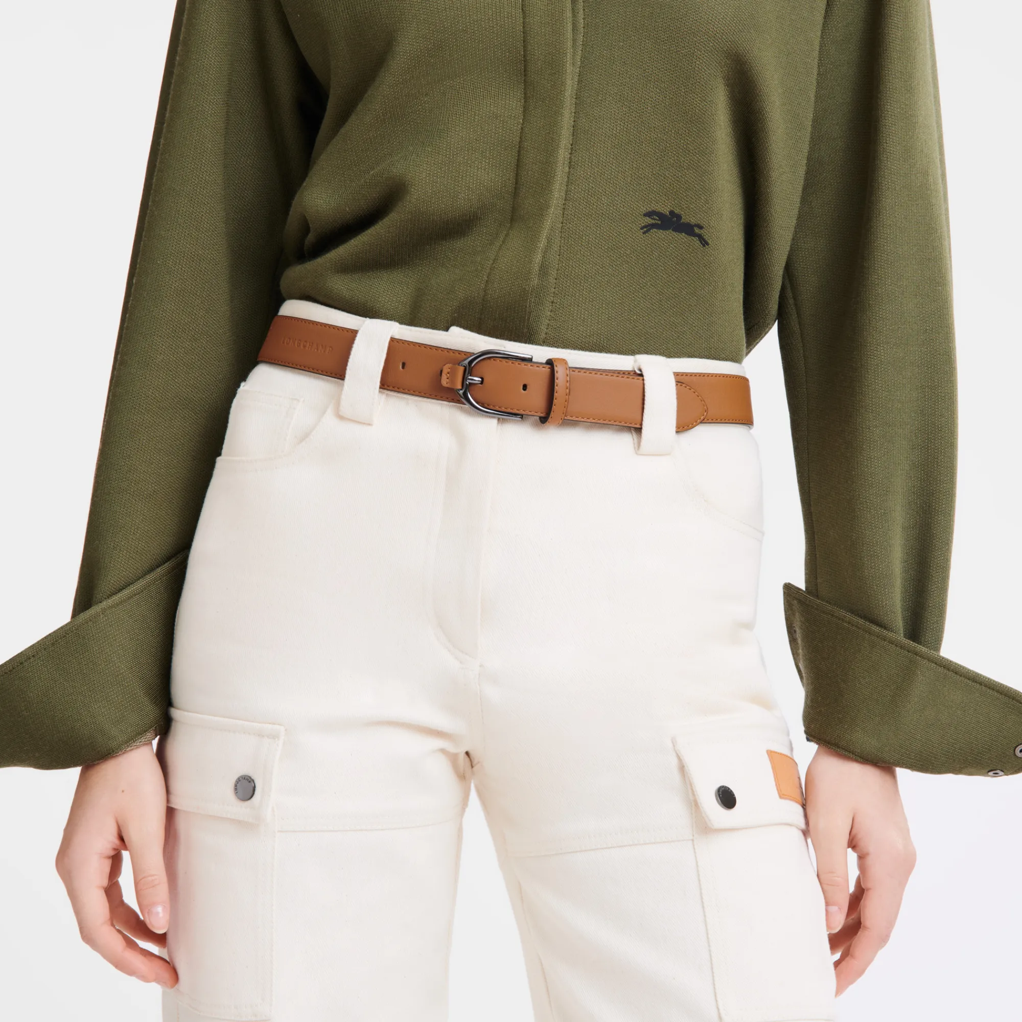 Sale Longchamp Ceinture Femme 3D Naturel