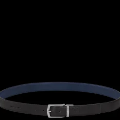 Longchamp Ceinture Homme Le Foulonné Noir/Navy