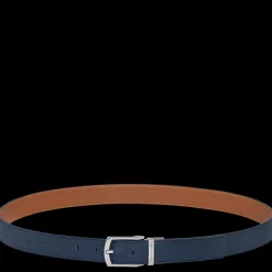 Best Longchamp Ceinture Homme Le Foulonné Navy/Caramel