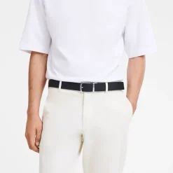 Outlet Longchamp Ceinture Homme Le Foulonné Moka/Noir