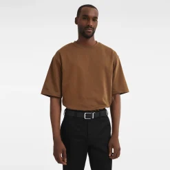 Outlet Longchamp Ceinture Homme Le Foulonné Moka/Noir