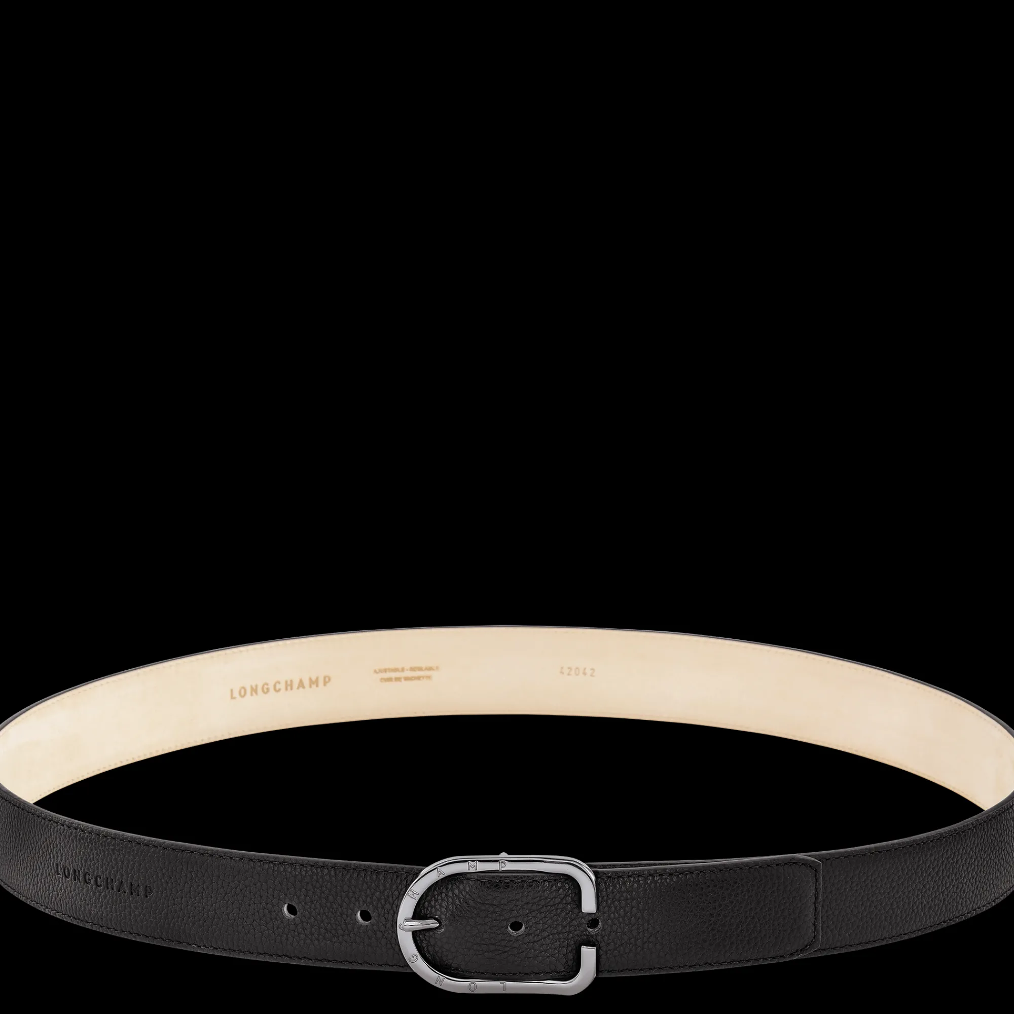 Longchamp Ceinture Homme Le Foulonné Noir