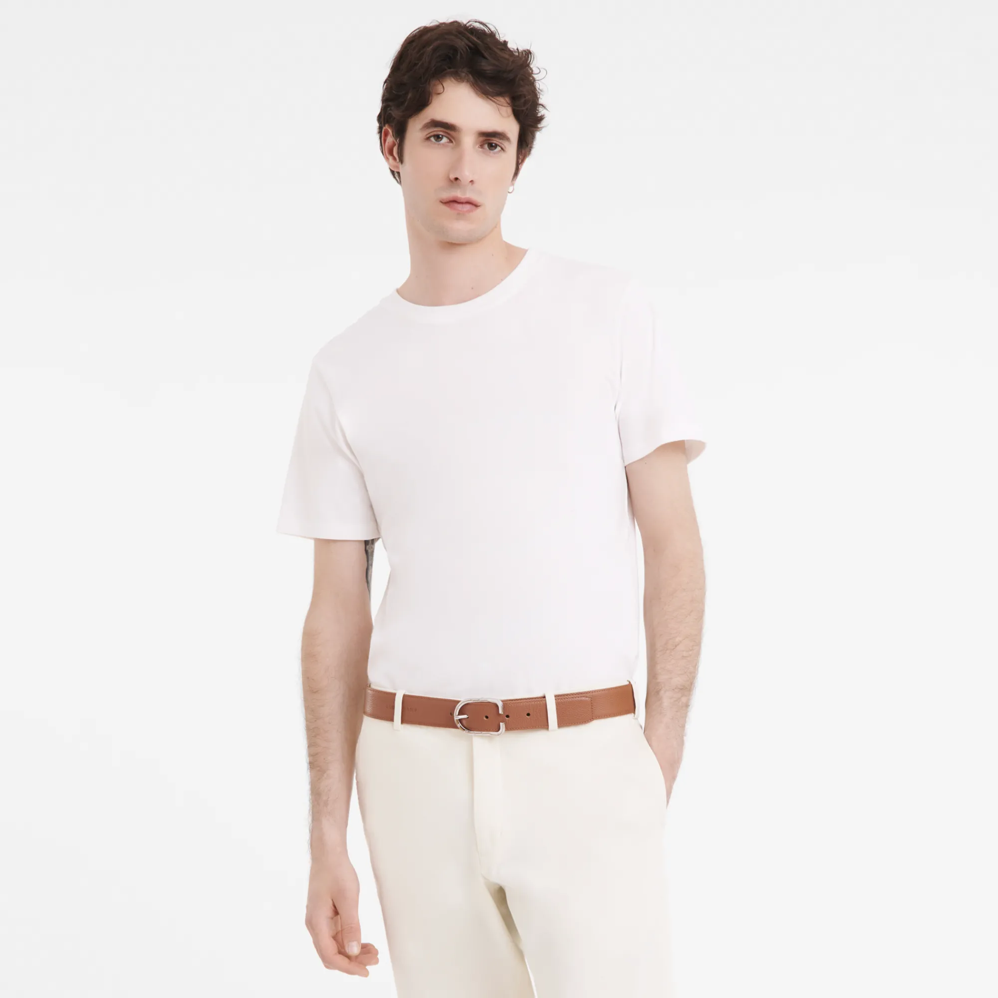 Longchamp Ceinture Homme Le Foulonné Caramel