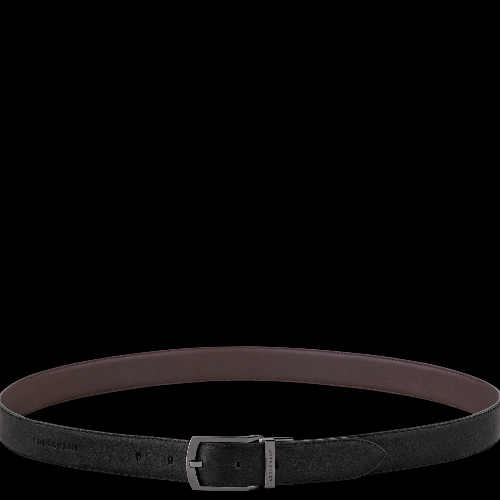 Discount Longchamp Ceinture Homme Sur Seine Noir/Moka