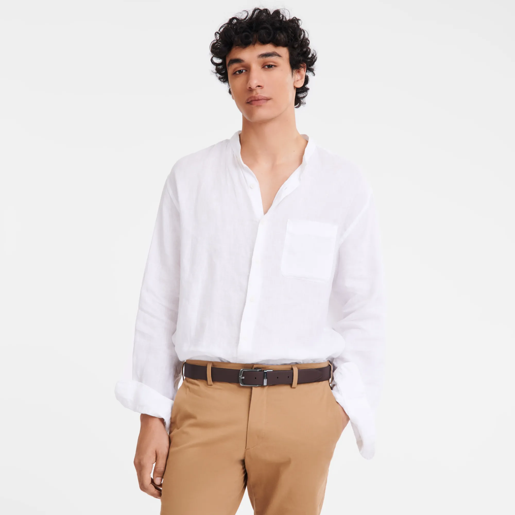 Discount Longchamp Ceinture Homme Sur Seine Noir/Moka