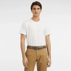 Discount Longchamp Ceinture Homme Végétal Gris