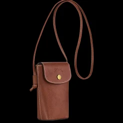 New Longchamp Etui Téléphone Avec Cordon Épure Brun