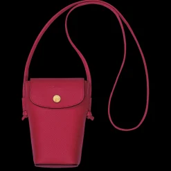 Outlet Longchamp Etui Téléphone Avec Cordon Épure Magenta