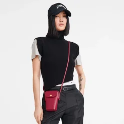 Outlet Longchamp Etui Téléphone Avec Cordon Épure Magenta