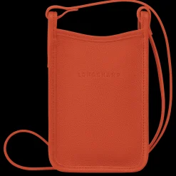Outlet Longchamp Etui Téléphone Le Foulonné Paprika