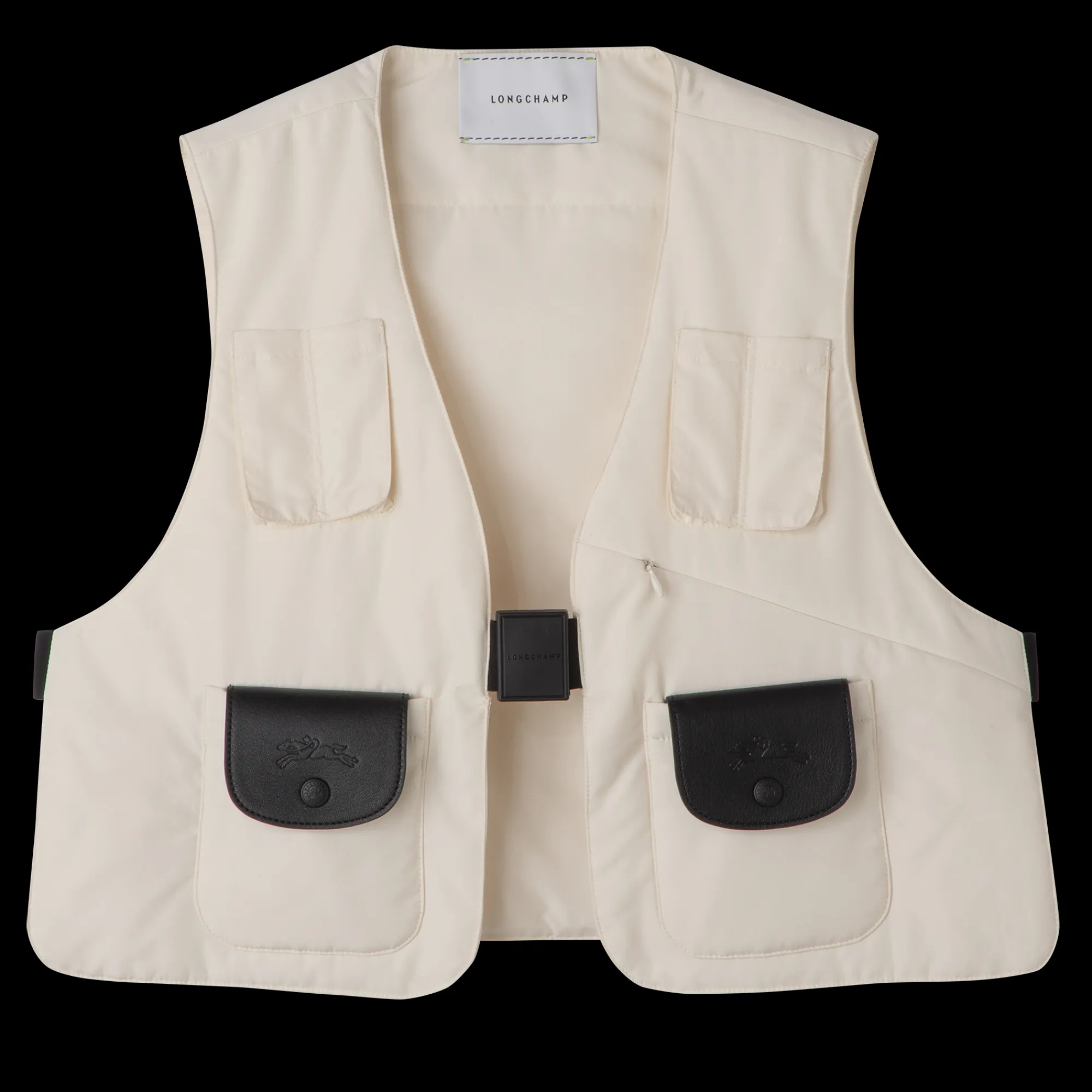 Online Longchamp Gilet Sans Manche Ecru