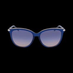 New Longchamp Lunettes De Soleil Bleu/Rose