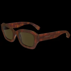 Hot Longchamp Lunettes De Soleil Ecaille Marron