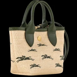 Discount Longchamp Panier XS Le Panier Pliage Kaki