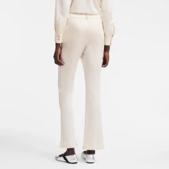 Outlet Longchamp Pantalon De Costume Ecru