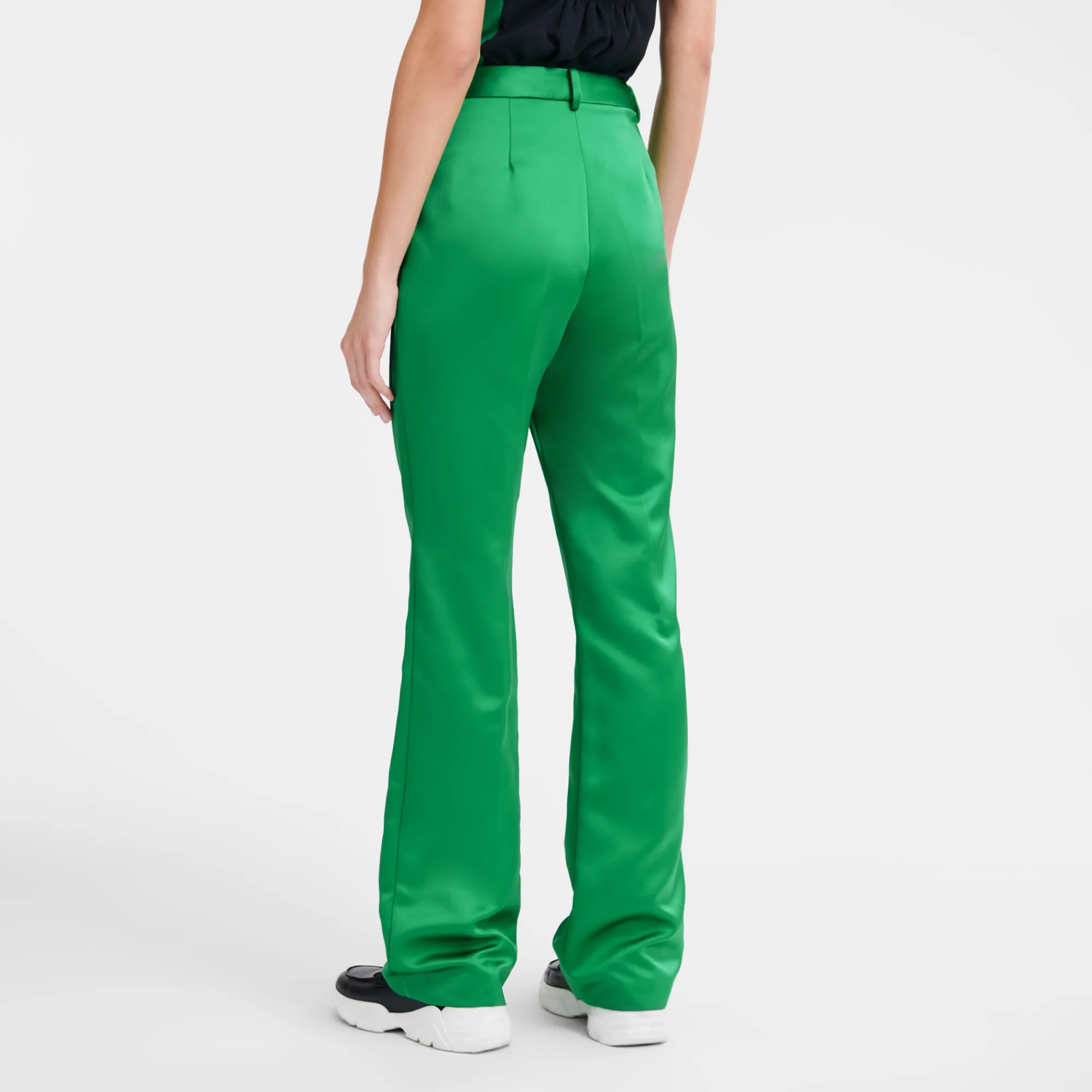 Clearance Longchamp Pantalon Droit Vert