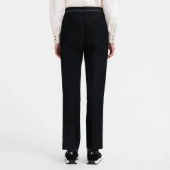 Discount Longchamp Pantalon Droit Noir