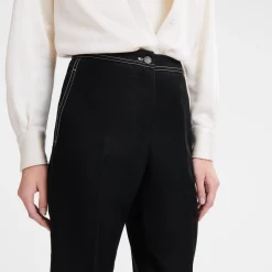 Discount Longchamp Pantalon Droit Noir