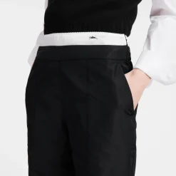 Best Longchamp Pantalon Droit Avec Empiècement Noir