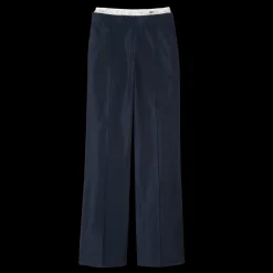 Sale Longchamp Pantalon Droit Avec Empiècement Marine