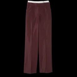 Online Longchamp Pantalon Droit Avec Empiècement Bordeaux