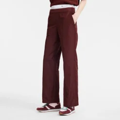 Online Longchamp Pantalon Droit Avec Empiècement Bordeaux