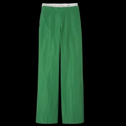 Clearance Longchamp Pantalon Droit Avec Empiècement Vert