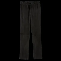 Hot Longchamp Pantalon En Cuir Noir