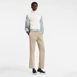 Online Longchamp Pantalon En Cuir Lin