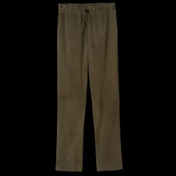 Online Longchamp Pantalon En Cuir Kaki