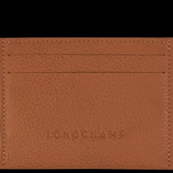 Clearance Longchamp Porte-carte Le Foulonné Caramel