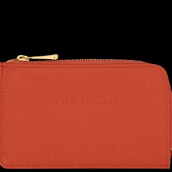 Hot Longchamp Porte-cartes Le Foulonné Paprika