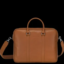 New Longchamp Porte-documents M Le Foulonné Caramel