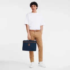 Discount Longchamp Porte-documents S Boxford Bleu