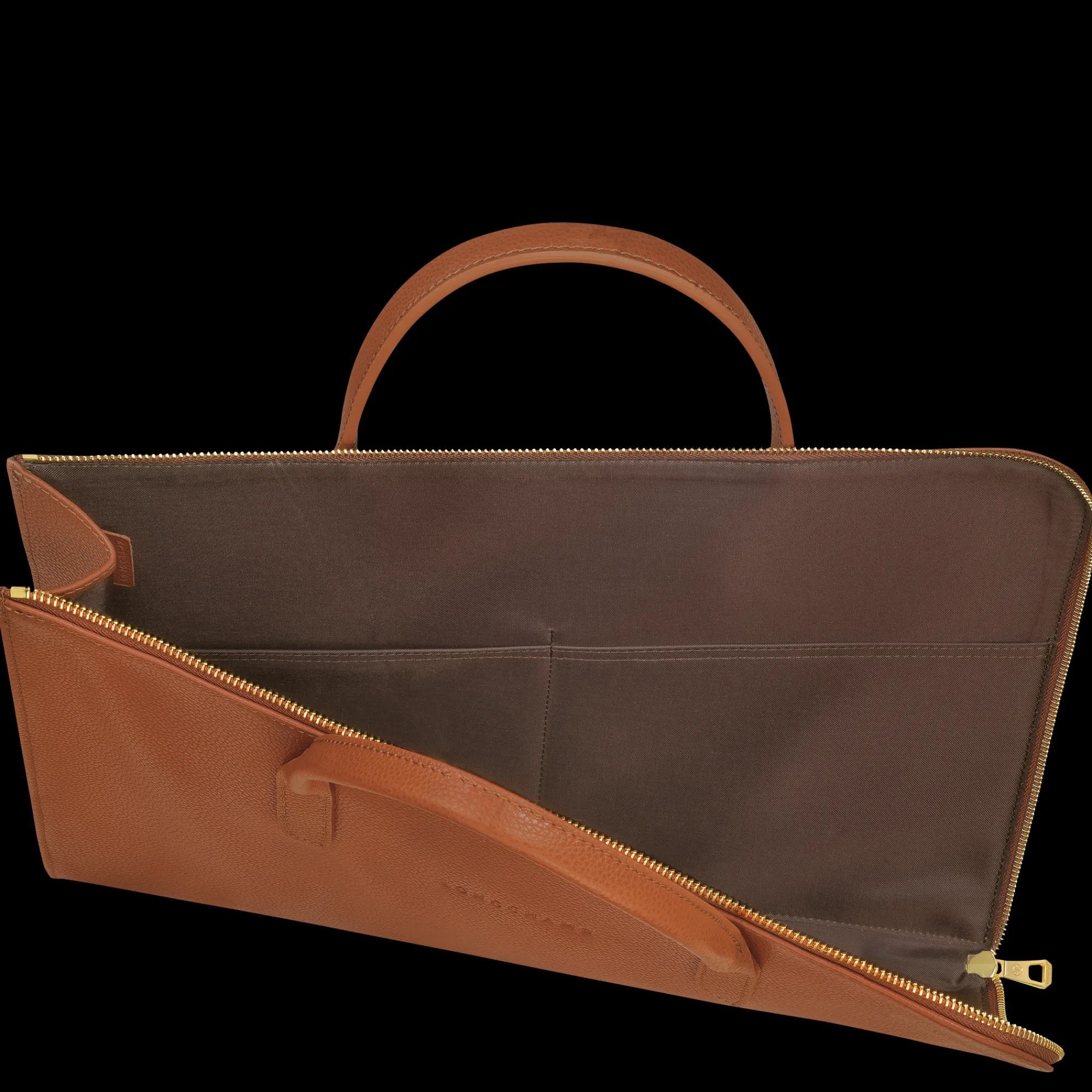 Clearance Longchamp Porte-documents S Le Foulonné Caramel