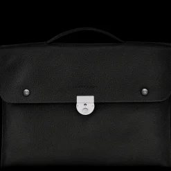 Outlet Longchamp Porte-documents S Le Foulonné Noir